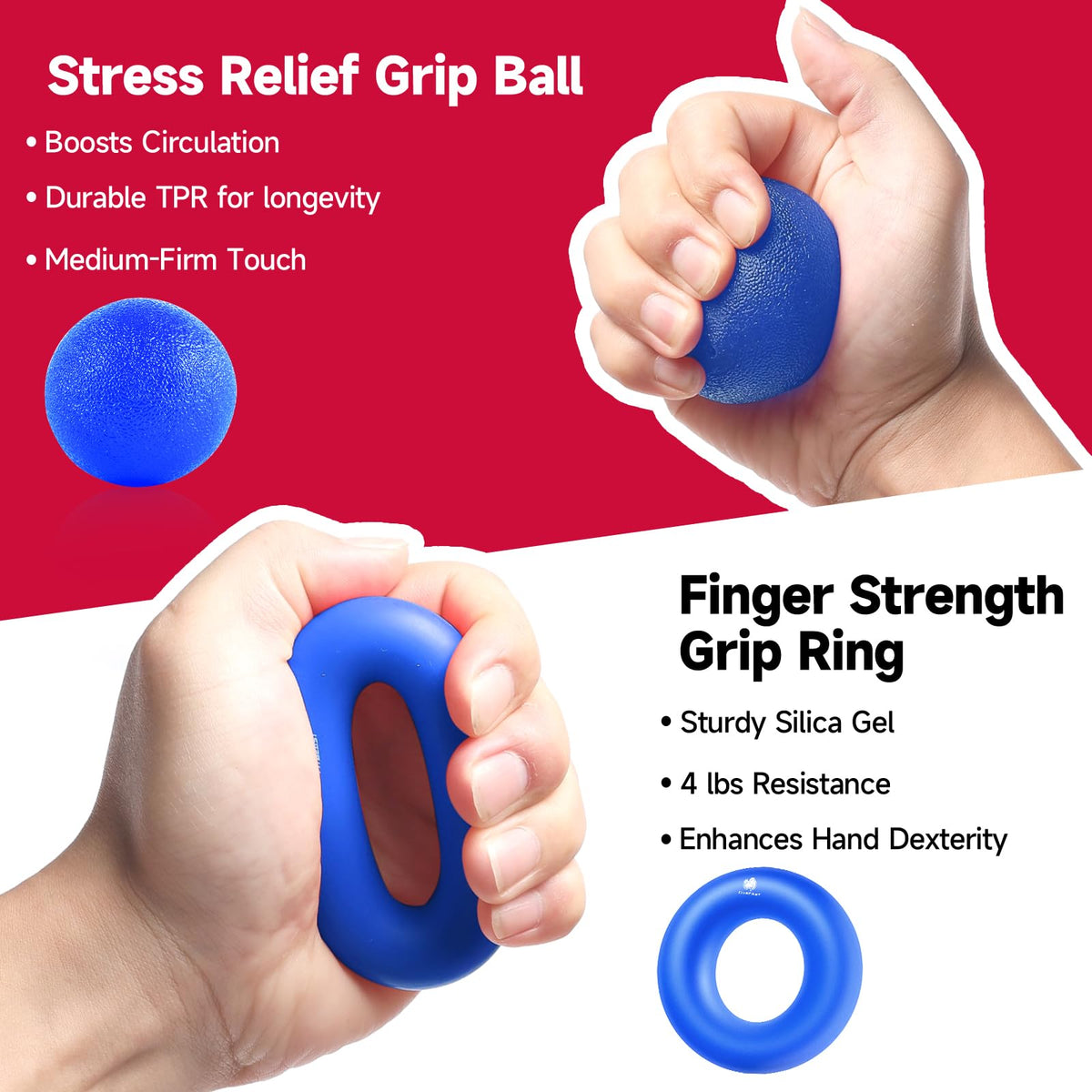 FitBeast Grip Strengthener Forearm Strengthener Hand Grips Strengthener Kit - 5 Pack Adjustable Resistance