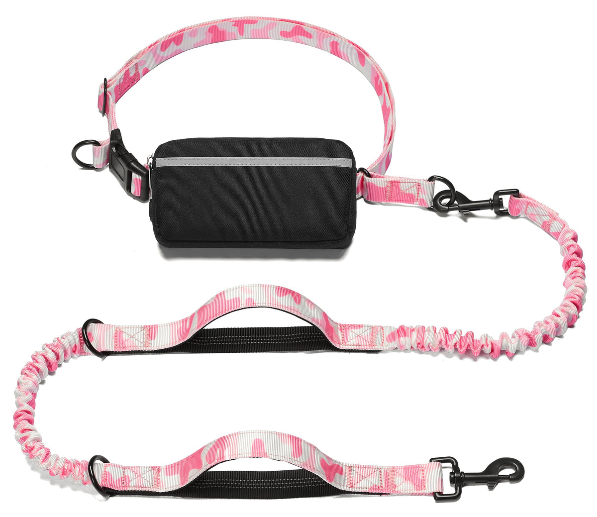 iYoShop Hands Free Dog Leash with Zipper Pouch, Large, 25-120 lbs, Blue